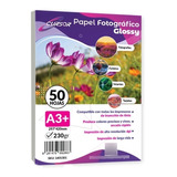 Papel Fotografico Glossy A3+ 230 G 50h