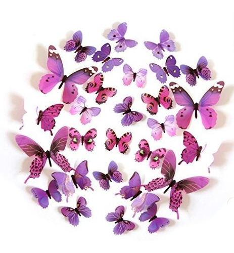 Pegatinas De Mariposas 3d Para Decoración De Pared
