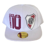 Gorra Plana Blanca Quintero #10  River Plate 