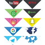 Bandanas Personalizadas Redes Sociais,para Petshop.10 Unid M