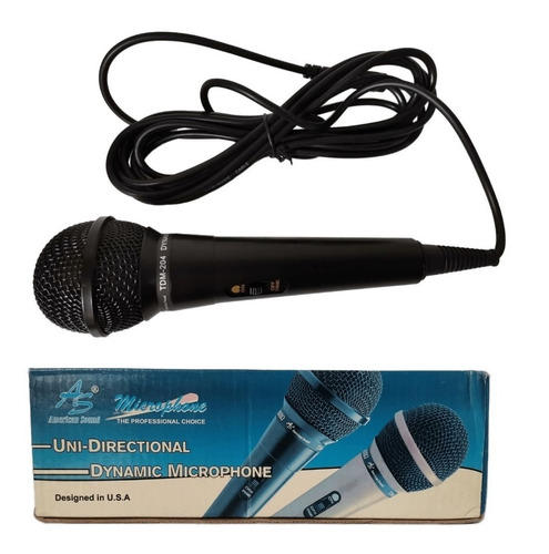 Microfono Vocal Dinamico Alambrico Unidireccional Plug 6.3mm