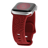 Correa Grabada Bohemia Para Apple Watch 45/44/42/49 Bordo