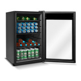 Frigobar 2.4pies Refigerador Digital Tactil Luz Led 85 Latas Color Negro