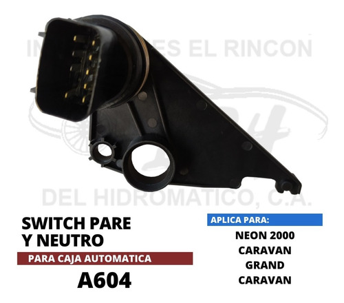 Suiche Neutro Dodge Neon Del 00-06 Caja A604 Pin Planos Foto 2