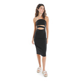 Vestido Largo Strapless C&a De Mujer