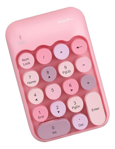 Teclado Numérico De Entrada De Datos Color Rosa Mezclado L