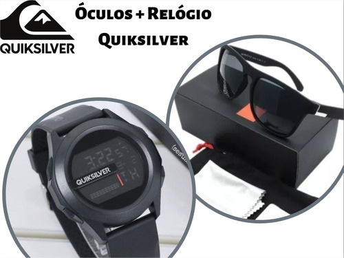 Kit Óculos De Sol + Relógio Quiksilver Pronta Entrega