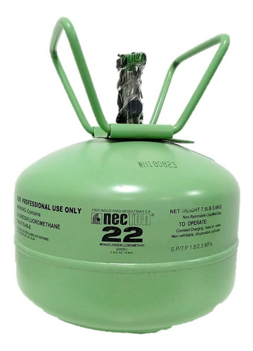 Garrafa Gas Refrigerante Necton R22 X 3.4 Kg