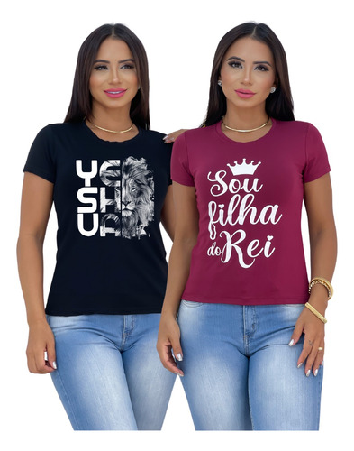 Kit 2 Blusas Tshirts Blusas Feminina Roupas Atacado Revenda