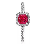 Anillo Cuadrado Alma Roja. Pandora Liquidacion