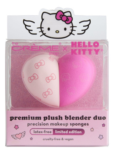 Dúo De Esponjas De Maquillaje De Felpa Premium Hello Kitty