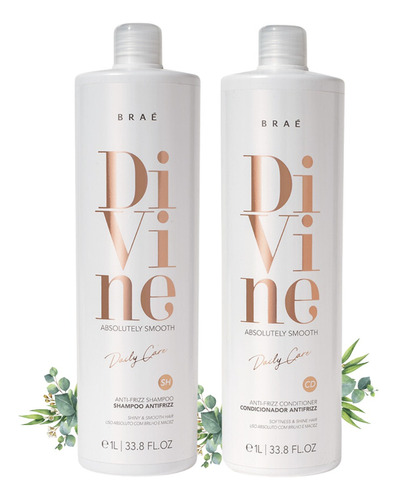  Kit Divine Shampoo 1 Litro E Condicionador 1 Litro Braé