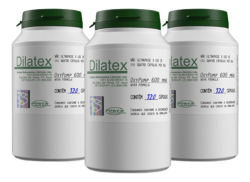 Dilatex - Power Supplements - 03un - 120 Cápsulas Cada