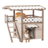 Goohome Casas Para Gatos Al Aire Libre, Casa Exterior Para G