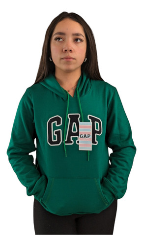 Sudadera Gap Mujer Con Logo Bordado, Capucha Y Forro Polar