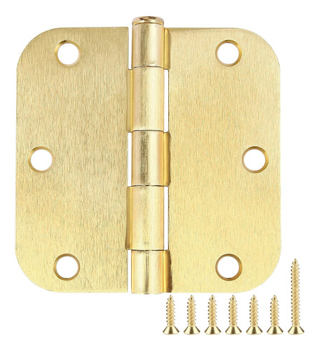 Door Hinges Satin Brass 3.5 Inch X 3.5  Interior Gold Doo Aa