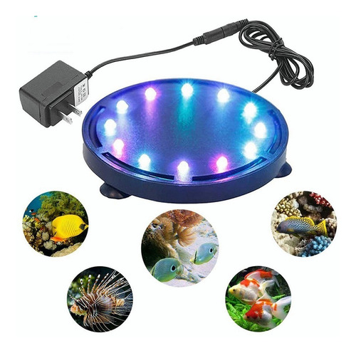 Lámpara Para Peceras Acuario Burbuja Luces  12 Leds 