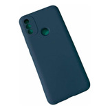 Funda Silicon Case Con Felpa Para Motorola E20 + Vidrio