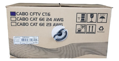 Cabo De Rede Patch Cord Cat6 200 Metros 200m Cat 6 +100 Capa