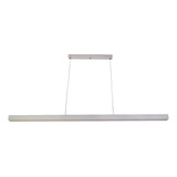 Luminaria Lustre Pendente Retangular Led Integrado 50w 115cm Cor Branco - Luz Quente 3000k 127v/220v