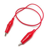 Conector Pinza Caiman Con Cable 30cm - Rojo