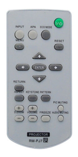 Controle Sony Projetor Rm-pj7 Vpl-es2 Vpl-ex2 Vpl-dx120 Novo