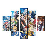 Cuadro Decorativo Sword Art Online Todos Los Personajes 