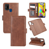 Funda De Piel Tpu Con Tapa Horizontal Para Samsung Galaxy M3