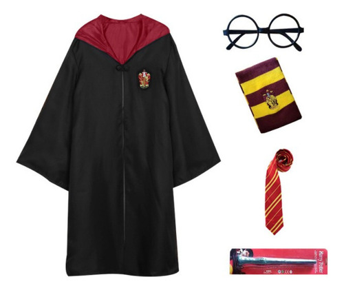 Harry Potter 4 Hogwarts Gryffindor Capa Para Niños 5 Piezas