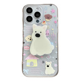 Funda Tpu Diseño Perritos Con Soporte Para iPhone 13 Pro Max