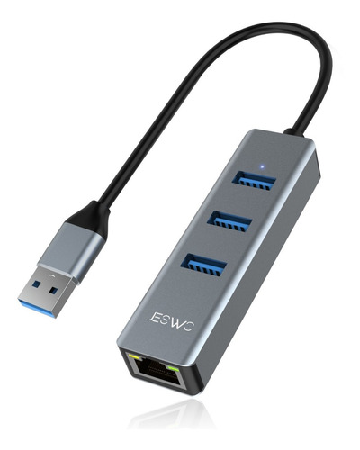 Adaptador Hub Jeswo Usb 3.0 A Ethernet Rj45 Lan Gigabit