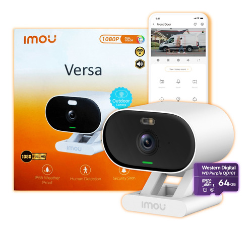 Camara De Seguridad Imou Versa Wifi Ip Robotica + Sd 64 G Wd