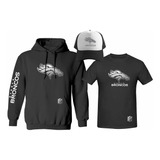 Kit Sudadera + Playera + Gorra Mod Denver Broncos Nfl Silver