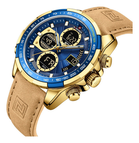 Reloj Deportivo Naviforce For Hombre, Reloj De Piel .