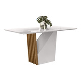 Mesa De Jantar 4 Lugares 120cm Venetti N02 Ypê/off White - M