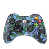 Funda Silicón Xbox 360 Control Camuflaje Azul