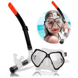 Kit Careta + Snorkel Para Buceo Piscina Playa 