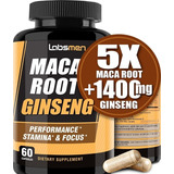 Maca Negra Orgánica 10000 Mg + 1400 Mg Extract Panax 60 Cap