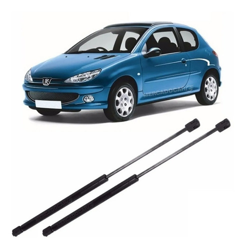 Kit 2 Amortiguadores Porton Baul Tras P/ Peugeot 206 5 Ptas