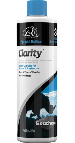 Seachem Clarity 250ml + Bonus Clarificante Total 325ml C/ Nf