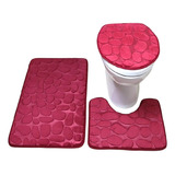 Juego De Baño Set 3 Piezas Posa Pies Salida Ducha Cubre Wc