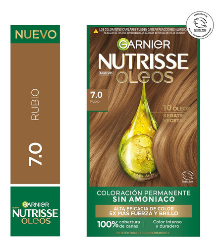  Coloración Nutrisse Óleos Tono 7.0 Rubio