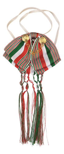 Moño Charro Corbatin Artisela Tricolor Mariachi Septiembre