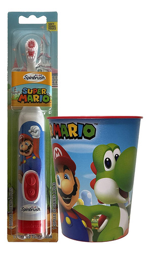 Super Mario - Juego De Higiene Oral Para Niños (incluye Taza