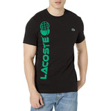 Playera Lacoste Manga Corda De Tenis Negro Mod Th1795-51