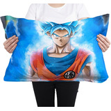 Cojin Almohada Dragon Ball Goku Blue Artistico Anime Hogar