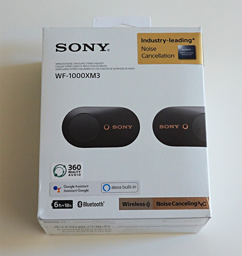 Fone De Ouvido In-ear Sony Wf-1000xm3 Black - Novo