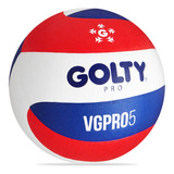 Balón Voleibol Golty Pro Vgpro5 No5 -blanco/rojo Color Blanco/rojo