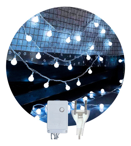 Luces De Navidad Y Decorativas Libercam Libercam Ldn-01 4m De Largo 220v - Blanco Con Cable Transparente