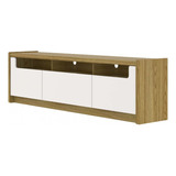 Moveis Mueble Para Tv De Hasta 75 6 Nichos De Almacenaje Color Blanco/madera